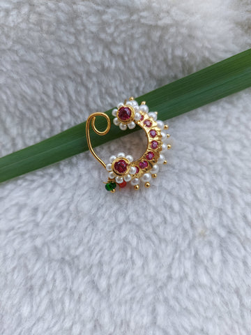 Two Flower Pearl Nath