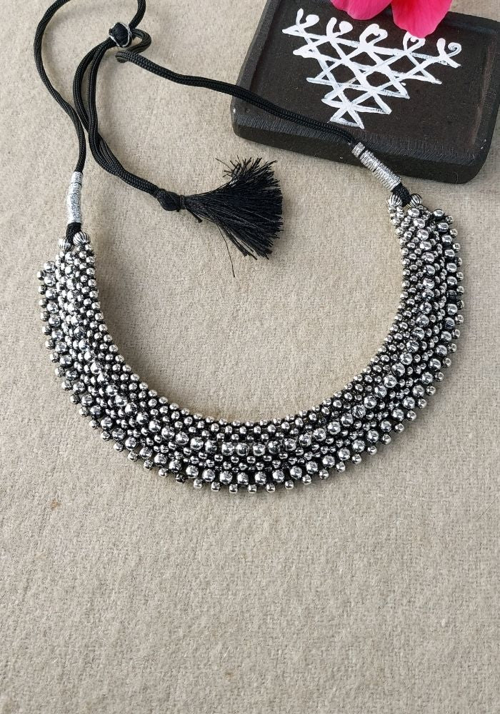 Traditional Oxidised Thushi Necklace