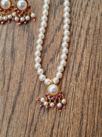 Single Pendant Pearl Set (Rama)