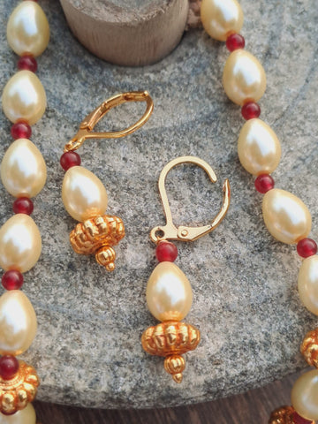 Oval Pearl Bead Set