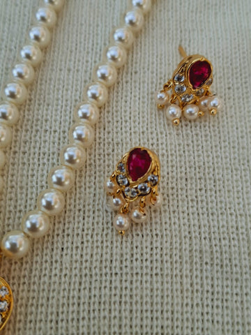 Single Pendant Pearl Set (Petal)