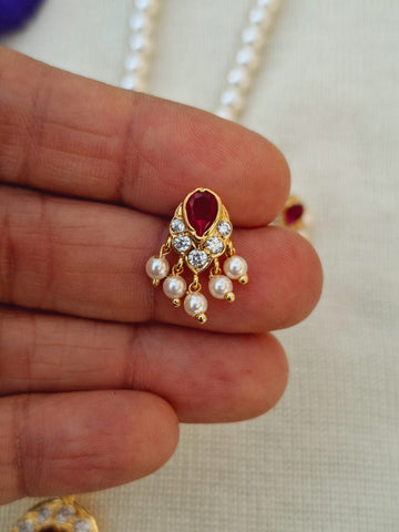 Single Pendant Pearl Set (Petal)