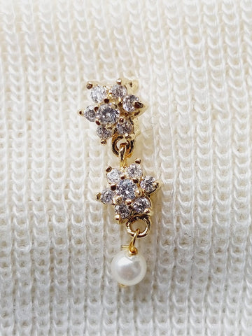 White Flower Earrings