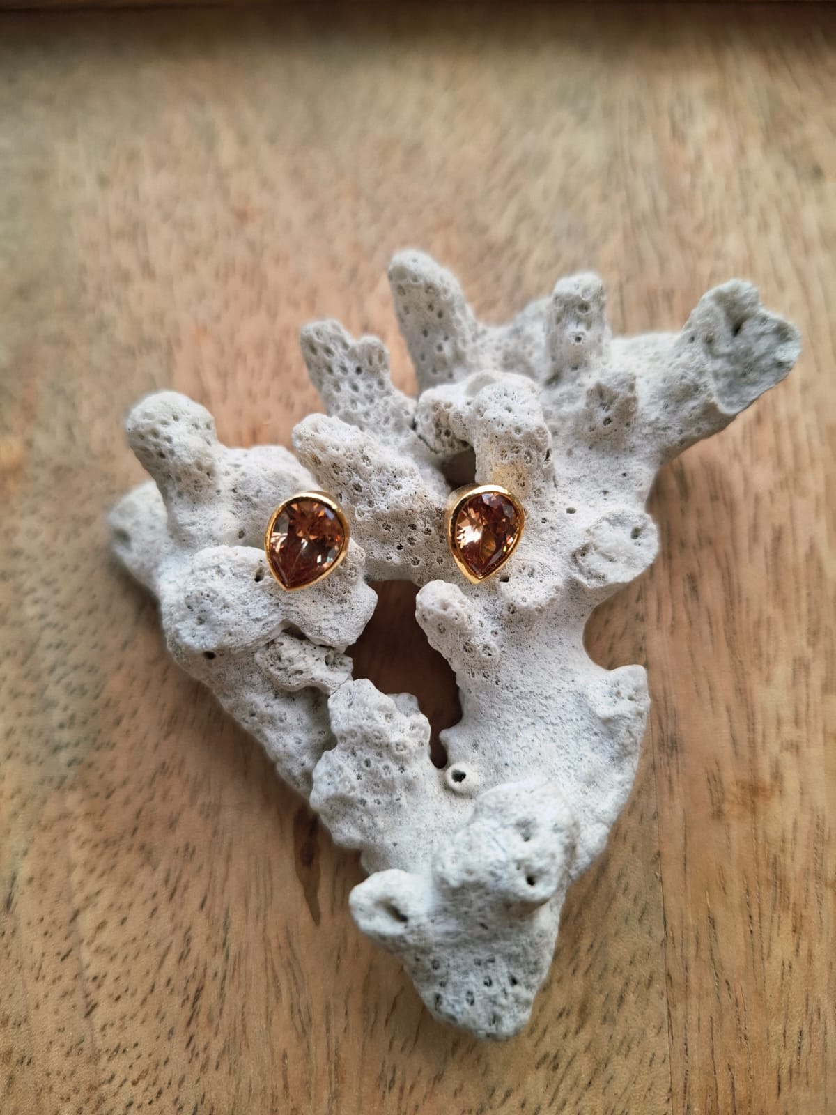 Leaf Shaped Light Yellow Studs