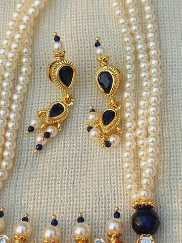 Original Traditional Puneri Dark Blue Stone RoyalTanmani