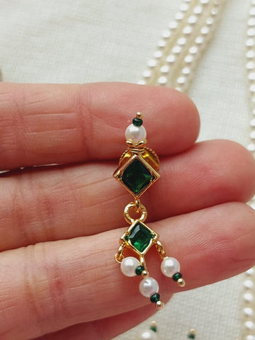 5 Stone Full Green Diamond Tanmani