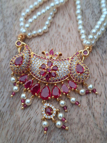 Peacock American Diamond Tanmani