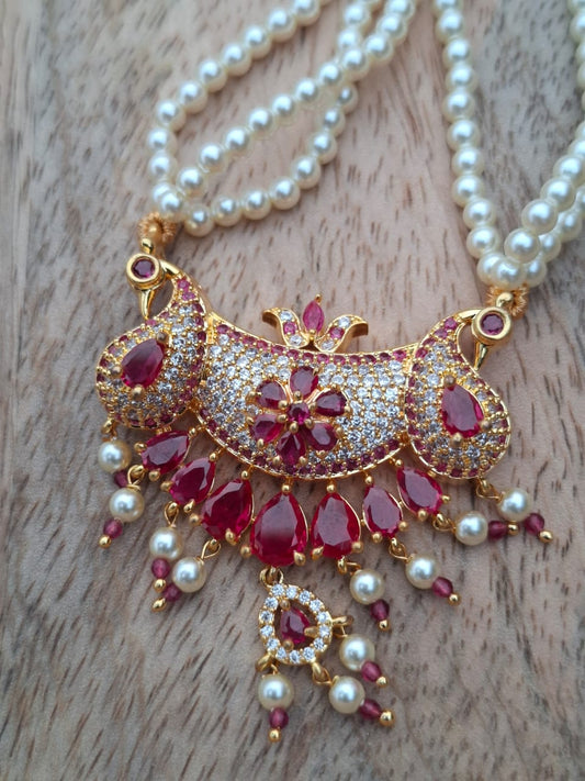 Peacock American Diamond Tanmani