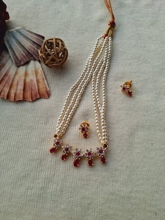 Five Flower Stone Tanmani Red