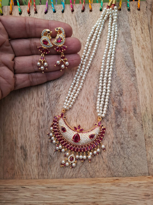 Designer Stone Peacock Chandrakor Tanmani