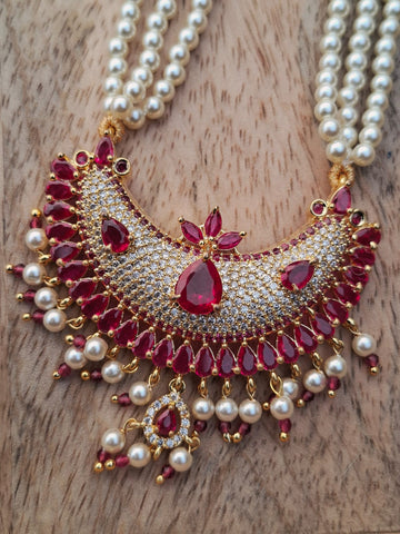 Designer Stone Peacock Chandrakor Tanmani