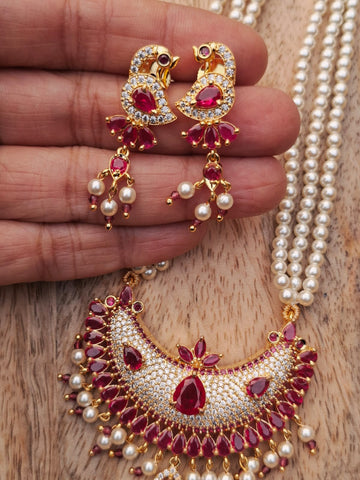 Designer Stone Peacock Chandrakor Tanmani