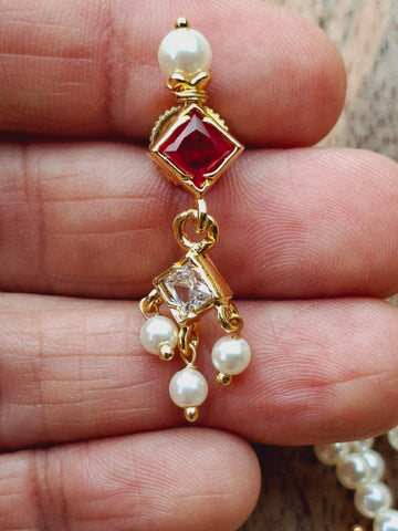 5 Stone Dark Pink AD Tanmani