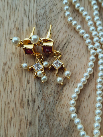 5 Stone Dark Pink AD Tanmani