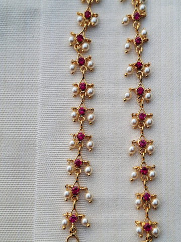 Single-Layered Dark Pink Pearl Wel