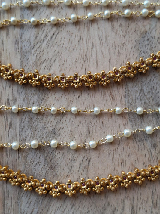 Three Lyre Exclusive Designer Antique Polish Ear Chain