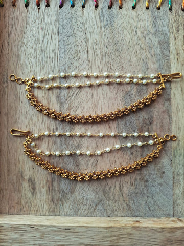 Three Lyre Exclusive Designer Antique Polish Ear Chain