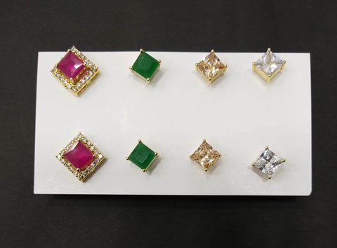 Diamond Changeable Earrings 4 in 1