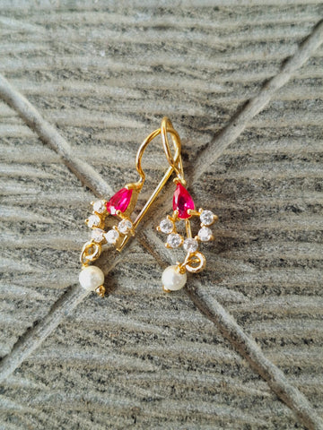 Small Cute Pink White Stone Bugdi