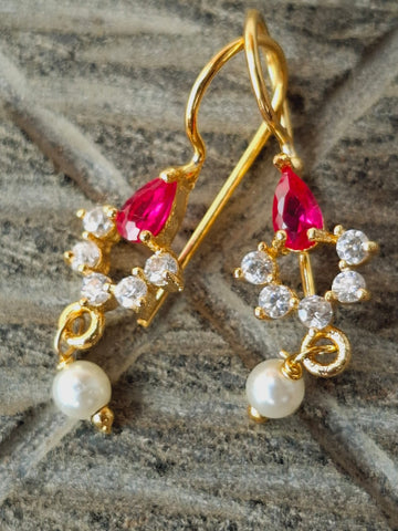 Small Cute Pink White Stone Bugdi