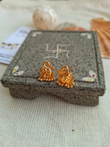 Golden Peacock Earrings