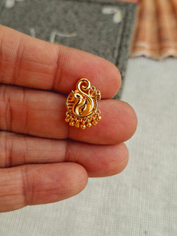 Golden Peacock Earrings