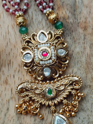 Stunning Rajwadi Necklace set