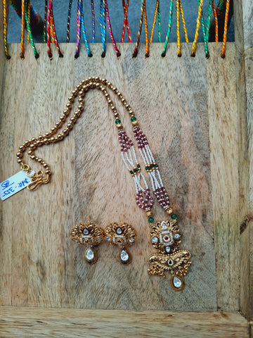 Stunning Rajwadi Necklace set