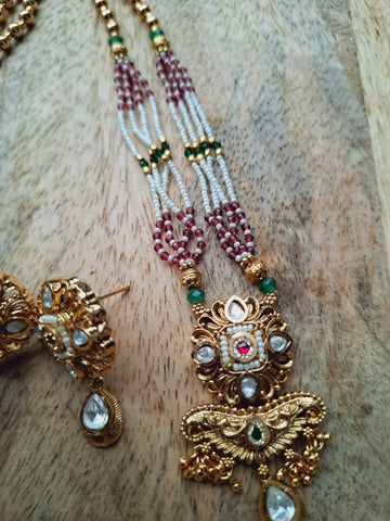 Stunning Rajwadi Necklace set