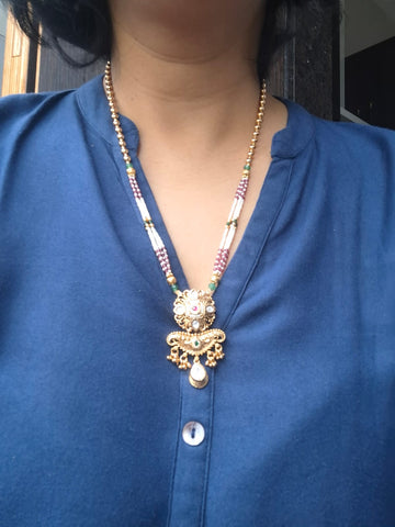 Stunning Rajwadi Necklace set