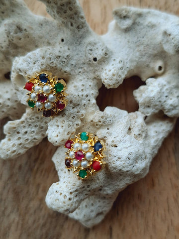 Navaratna Earrings Small