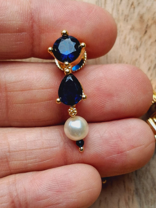 High Quality Dark Blue Stone Necklace