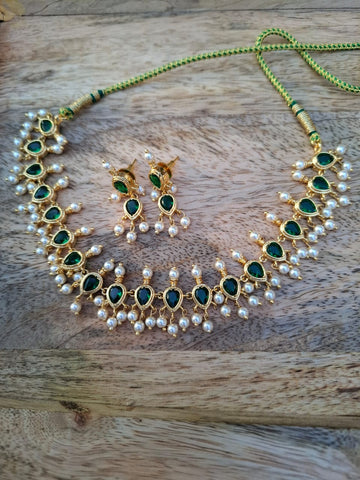 Full Green Tanmani Necklace (Badampeti Small)
