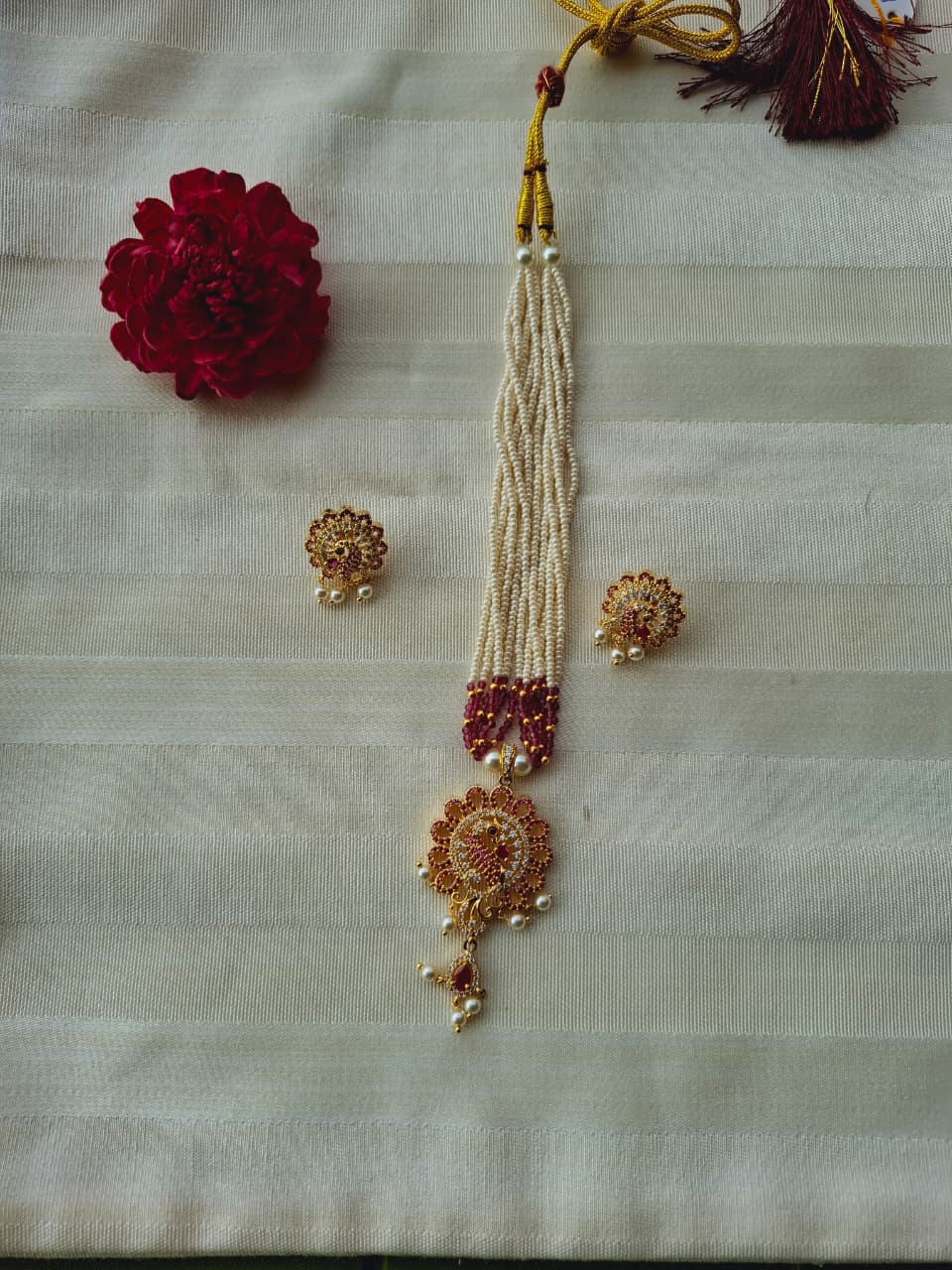 Micro Mini Pearls Designer Peacock Set