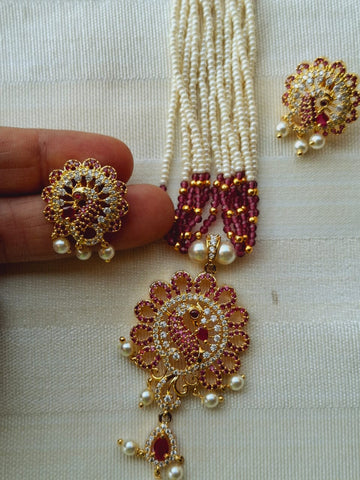 Micro Mini Pearls Designer Peacock Set