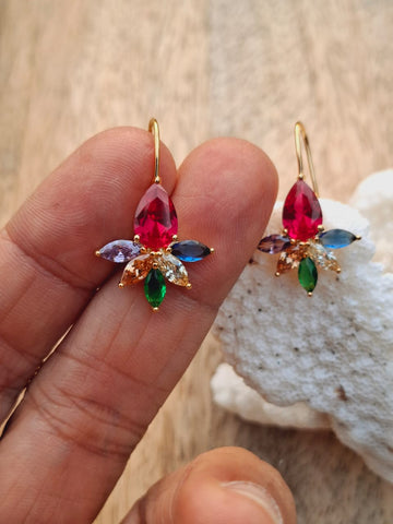 Cute High Quality Multicoloured Stones Earrings