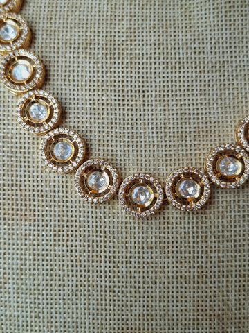 Kundan American Diamond Designer Necklace Set