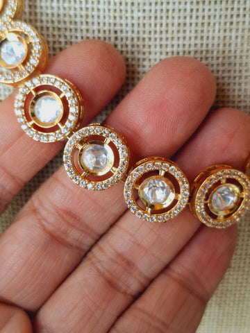 Kundan American Diamond Designer Necklace Set
