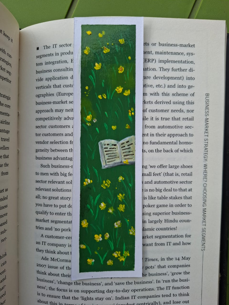 Handcrafted Garden Themed Bookmark (Painted by Artist)