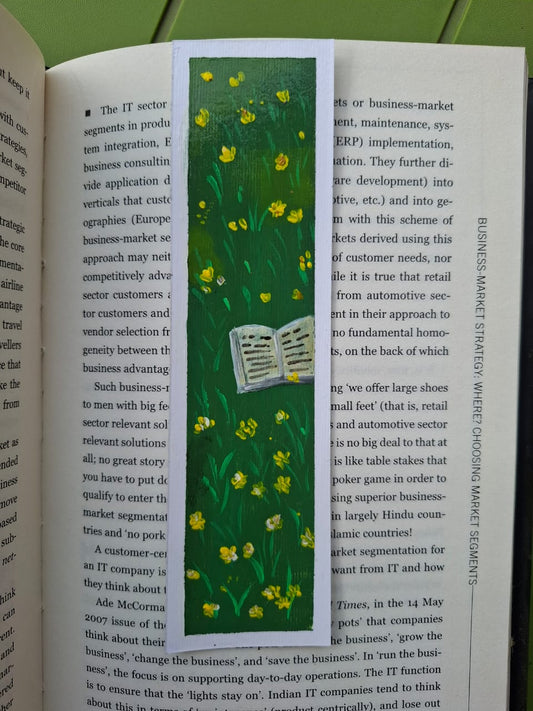 Handcrafted Garden Themed Bookmark (Painted by Artist)