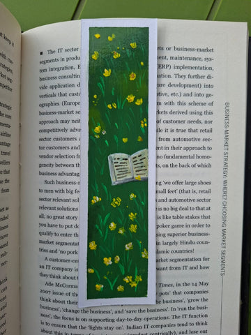Handcrafted Garden Themed Bookmark (Painted by Artist)
