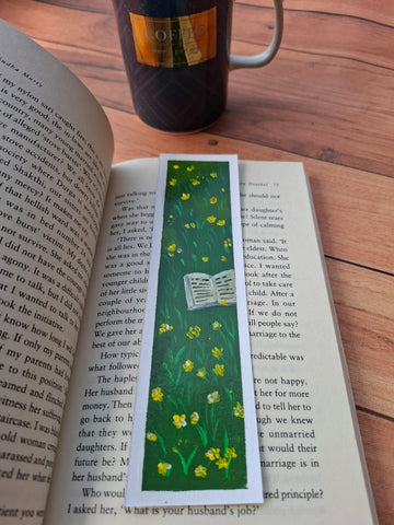 Handcrafted Garden Themed Bookmark (Painted by Artist)