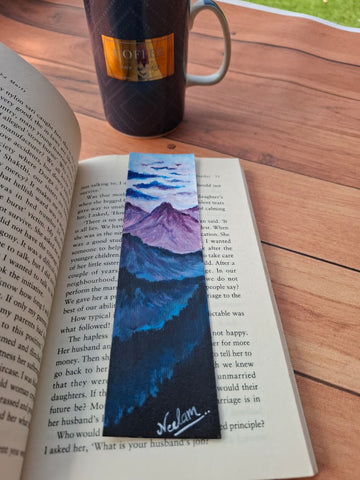 Handcrafted Mountain Themed Bookmark (Painted by Artist)