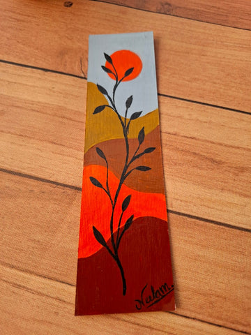 Handcrafted Sunset Themed Bookmark (Painted by Artist)