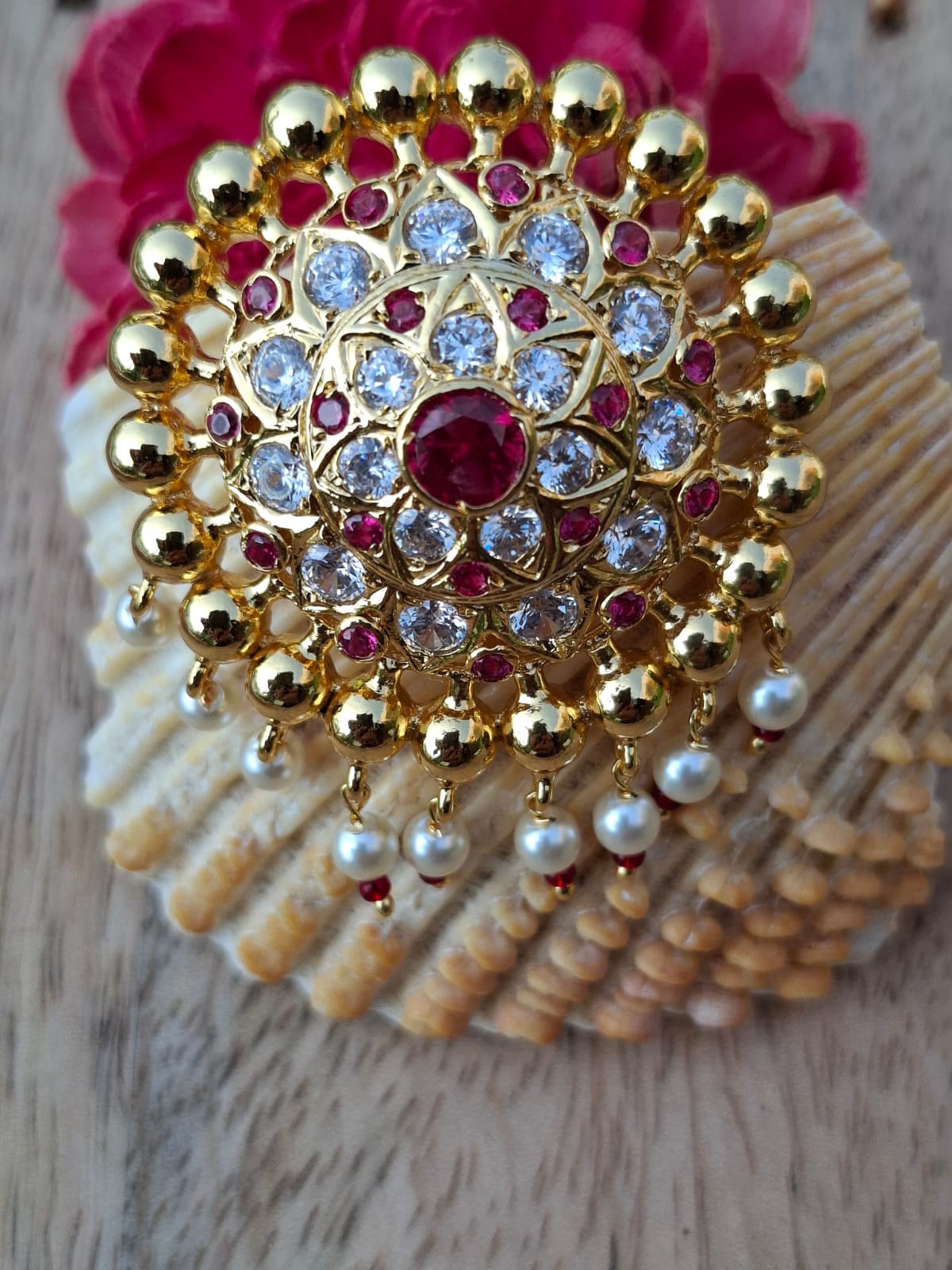 Round Flower Hair Accessory