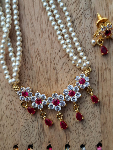 Five Flower Stone Tanmani Red