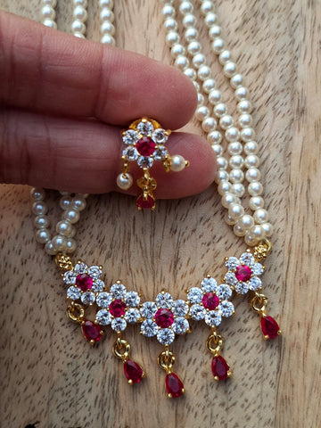 Five Flower Stone Tanmani Red