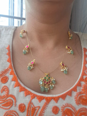 High Quality Multicoloured Minimal Necklace