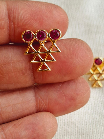 Traditional Saraswati Mangalsutra Dark Pink