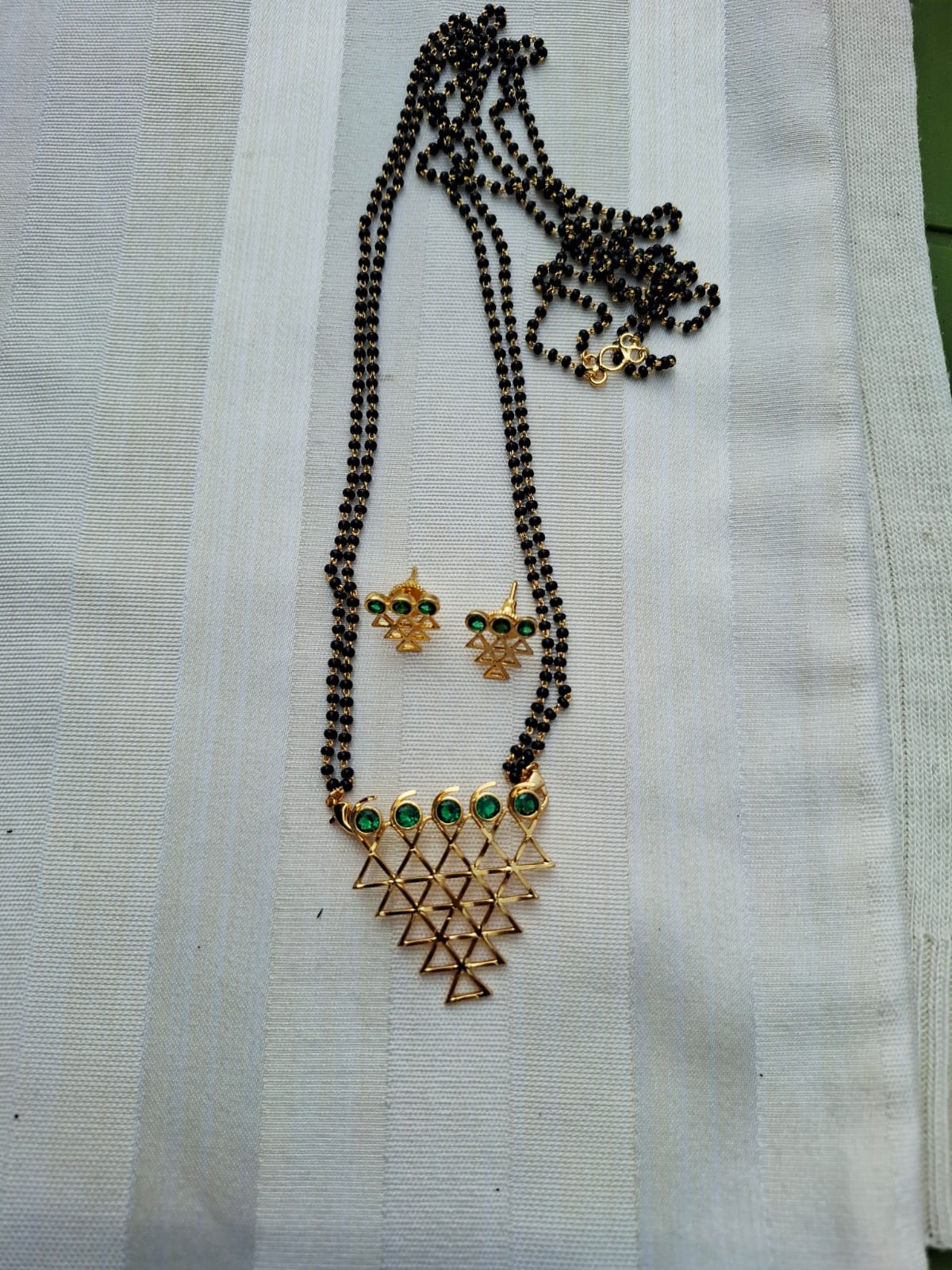 Traditional Saraswati Mangalsutra Green